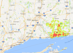 Nurse Practitioner - APRN - Heat MAP Connecticut New London County
